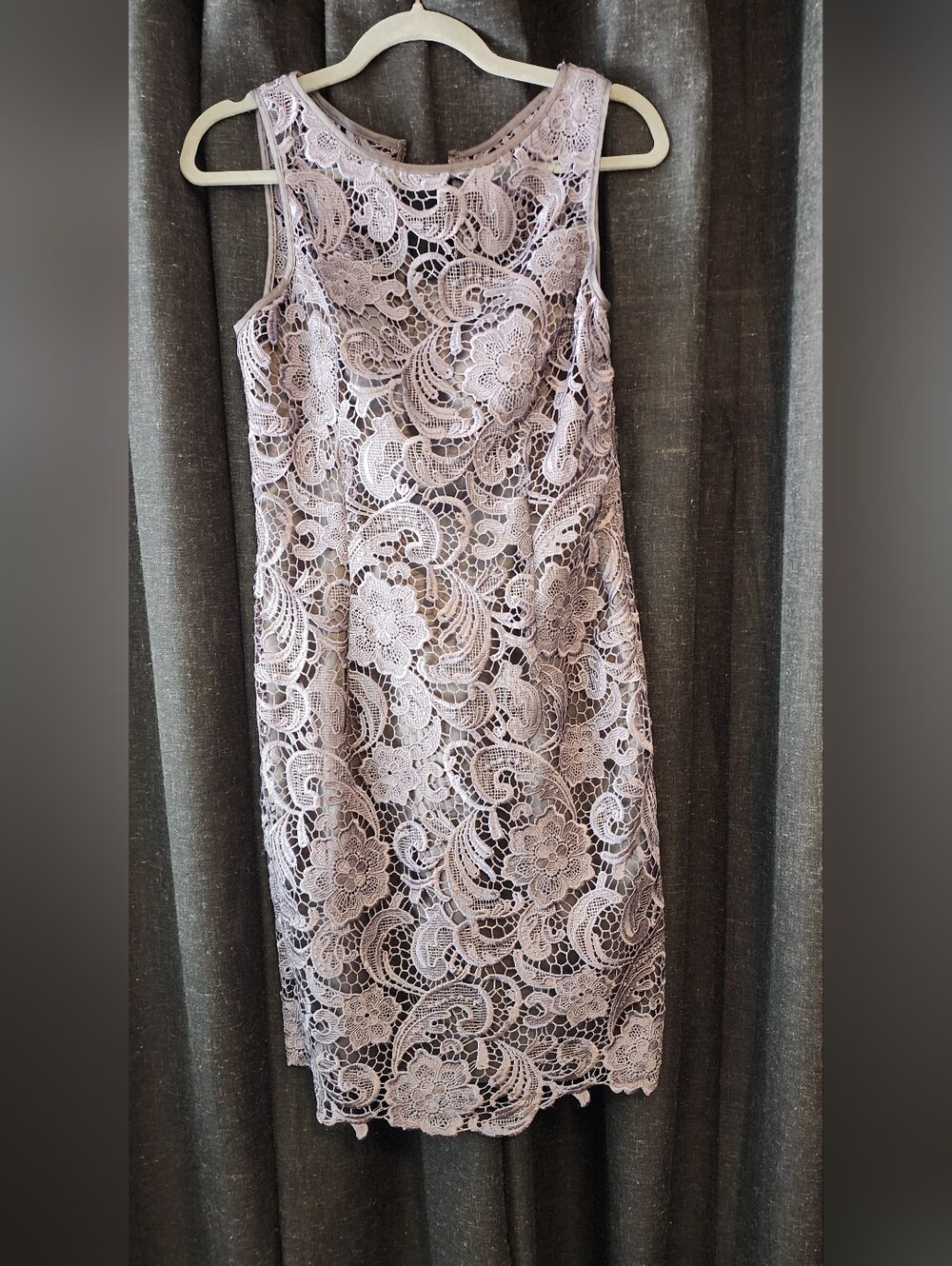 Adrianna Papell Lace Cocktail Dress • Dusty Lavender • Size 4